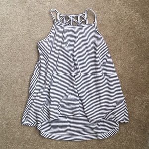 black and white tank top